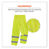ergodyne® GloWear 8916 Class E Lightweight Hi-Vis Rain Pants, 4X-Large, Lime, Ships in 1-3 Business Days (EGO25348) Each