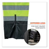 ergodyne® GloWear 8915BK Class E Hi-Vis Rain Pants Black Bottom, Large, Lime, Ships in 1-3 Business Days (EGO25424) Each