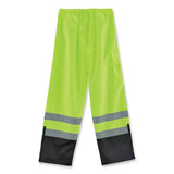 ergodyne® GloWear 8915BK Class E Hi-Vis Rain Pants Black Bottom, X-Large, Lime, Ships in 1-3 Business Days (EGO25425) Each