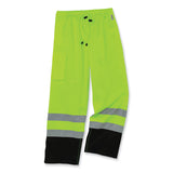 ergodyne® GloWear 8915BK Class E Hi-Vis Rain Pants Black Bottom, X-Large, Lime, Ships in 1-3 Business Days (EGO25425) Each