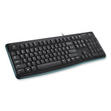 Logitech® K120 Ergonomic Desktop Wired Keyboard, USB, Black (LOG920002478) Each