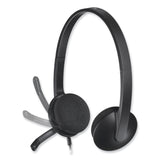 Logitech® H340 Binaural Over The Head Corded Headset, Black (LOG981000507) Each