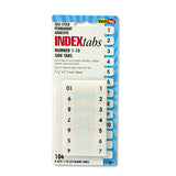 Redi-Tag® Legal Index Tabs, Preprinted Numeric: 1 to 10, 1/12-Cut, White, 0.44" Wide, 104/Pack (RTG31001) Box of 104