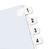 Redi-Tag® Legal Index Tabs, Preprinted Numeric: 1 to 10, 1/12-Cut, White, 0.44" Wide, 104/Pack (RTG31001) Box of 104