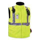 ergodyne® GloWear 8287 Class 2 Hi-Vis Jacket with Removable Sleeves, 4X-Large, Lime, Ships in 1-3 Business Days (EGO25498) Each