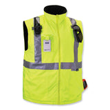 ergodyne® GloWear 8287 Class 2 Hi-Vis Jacket with Removable Sleeves, 5X-Large, Lime, Ships in 1-3 Business Days (EGO25499) Each