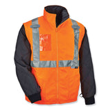 ergodyne® GloWear 8287 Class 2 Hi-Vis Jacket with Removable Sleeves, Large, Orange, Ships in 1-3 Business Days (EGO25514) Each