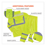 ergodyne® GloWear 8376K Lightweight HV Rain Suit, 2X-Large, Lime, Ships in 1-3 Business Days (EGO25436) Each