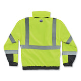ergodyne® GloWear 8381 Class 3 Hi-Vis 4-in-1 Quilted Bomber Jacket, Lime, 4X-Large, Ships in 1-3 Business Days (EGO25598) Each