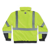 ergodyne® GloWear 8381 Class 3 Hi-Vis 4-in-1 Quilted Bomber Jacket, Lime, 5X-Large, Ships in 1-3 Business Days (EGO25599) Each