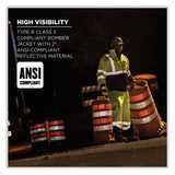 ergodyne® GloWear 8377 Class 3 Hi-Vis Quilted Bomber Jacket, Orange, Small, Ships in 1-3 Business Days (EGO25612) Each