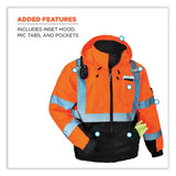 ergodyne® GloWear 8377 Class 3 Hi-Vis Quilted Bomber Jacket, Orange, Medium, Ships in 1-3 Business Days (EGO25613) Each