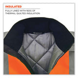 ergodyne® GloWear 8377 Class 3 Hi-Vis Quilted Bomber Jacket, Orange, X-Large, Ships in 1-3 Business Days (EGO25615) Each