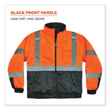 ergodyne® GloWear 8377 Class 3 Hi-Vis Quilted Bomber Jacket, Orange, X-Large, Ships in 1-3 Business Days (EGO25615) Each