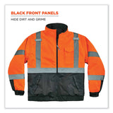 ergodyne® GloWear 8377 Class 3 Hi-Vis Quilted Bomber Jacket, Orange, 4X-Large, Ships in 1-3 Business Days (EGO25618) Each