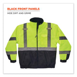 ergodyne® GloWear 8377 Class 3 Hi-Vis Quilted Bomber Jacket, Lime, Medium, Ships in 1-3 Business Days (EGO25623) Each