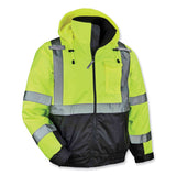 ergodyne® GloWear 8377 Class 3 Hi-Vis Quilted Bomber Jacket, Lime, 3X-Large, Ships in 1-3 Business Days (EGO25627) Each