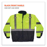 ergodyne® GloWear 8377 Class 3 Hi-Vis Quilted Bomber Jacket, Lime, 4X-Large, Ships in 1-3 Business Days (EGO25628) Each