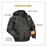 ergodyne® GloWear 8377EV Non-Certified Hi-Vis Quilted Bomber Jacket, Black, Small, Ships in 1-3 Business Days (EGO25642) Each