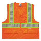 ergodyne® GloWear 8235ZX Class 2 Two-Tone X-Back Vest, Polyester, Small/Medium, Orange, Ships in 1-3 Business Days (EGO26183) Each