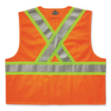 ergodyne® GloWear 8235ZX Class 2 Two-Tone X-Back Vest, Polyester, Large/X-Large, Orange, Ships in 1-3 Business Days (EGO26185) Each