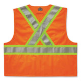 ergodyne® GloWear 8235ZX Class 2 Two-Tone X-Back Vest, Polyester, 4X-Large/5X-Large, Orange, Ships in 1-3 Business Days (EGO26189) Each