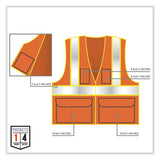 ergodyne® GloWear 8235ZX Class 2 Two-Tone X-Back Vest, Polyester, 4X-Large/5X-Large, Orange, Ships in 1-3 Business Days (EGO26189) Each