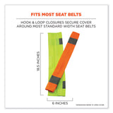 ergodyne® GloWear 8004 Hi-Vis Seat Belt Cover, 6" x 18.5", Lime, Ships in 1-3 Business Days (EGO29043) Each