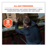 ergodyne® N-Ferno 6435 Midweight Long Sleeve Base Layer Shirt, X-Large, Black, Ships in 1-3 Business Days (EGO40205) Each