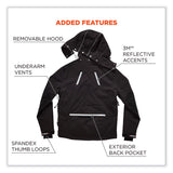 ergodyne® N-Ferno 6466 Thermal Jacket with 500D Nylon Shell, Medium, Black, Ships in 1-3 Business Days (EGO41113) Each