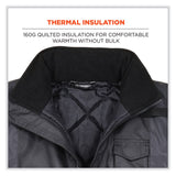 ergodyne® GloWear 8377EV Non-Certified Hi-Vis Quilted Bomber Jacket, Black, 4X-Large, Ships in 1-3 Business Days (EGO25648) Each