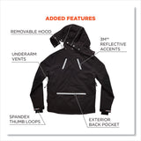 ergodyne® N-Ferno 6466 Thermal Jacket with 500D Nylon Shell, 4X-Large, Black, Ships in 1-3 Business Days (EGO41118) Each