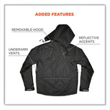 ergodyne® N-Ferno 6467 Winter Work Jacket with 300D Polyester Shell, Small, Black, Ships in 1-3 Business Days (EGO41122) Each