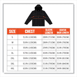 ergodyne® N-Ferno 6467 Winter Work Jacket with 300D Polyester Shell, Large, Black, Ships in 1-3 Business Days (EGO41124) Each