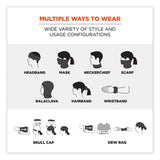 ergodyne® Chill-Its 6484 Reflective Performance Knit Multi-Band, Rayon-Spandex Blend, One Size, Black, Ships in 1-3 Business Days (EGO42095) Each