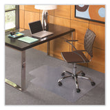 ES Robbins® EverLife Chair Mat for Flat Pile Carpet with Lip, 36 x 48, Clear, Ships in 4-6 Business Days (ESR121831) Each