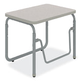 Safco® AlphaBetter 2.0 Height-Adjust Student Desk w/Pendulum Bar, 27.75 x 19.75 x 22 to 30, Pebble Gray, Ships in 1-3 Business Days (SAF1221GR) Each