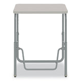 Safco® AlphaBetter 2.0 Height-Adjust Student Desk w/Pendulum Bar, 27.75 x 19.75 x 22 to 30, Pebble Gray, Ships in 1-3 Business Days (SAF1221GR) Each