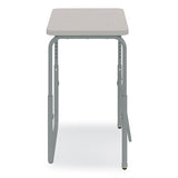 Safco® AlphaBetter 2.0 Height-Adjust Student Desk w/Pendulum Bar, 27.75 x 19.75 x 22 to 30, Pebble Gray, Ships in 1-3 Business Days (SAF1221GR) Each