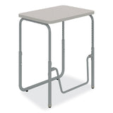 Safco® AlphaBetter 2.0 Height-Adjust Student Desk w/Pendulum Bar, 27.75 x 19.75 x 22 to 30, Pebble Gray, Ships in 1-3 Business Days (SAF1221GR) Each