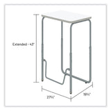 Safco® AlphaBetter 2.0 Height-Adjust Student Desk with Pendulum Bar, 27.75 x 19.75 x 29 to 43, Dry Erase, Ships in 1-3 Business Days (SAF1223DE) Each