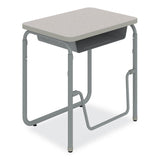 Safco® AlphaBetter 2.0 Height-Adjust Student Desk w/Pendulum Bar, 27.75 x 19.75 x 29 to 43, Pebble Gray, Ships in 1-3 Business Days (SAF1224GR) Each