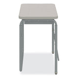 Safco® AlphaBetter 2.0 Height-Adjust Student Desk w/Pendulum Bar, 27.75 x 19.75 x 29 to 43, Pebble Gray, Ships in 1-3 Business Days (SAF1224GR) Each
