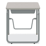 Safco® AlphaBetter 2.0 Height-Adjust Student Desk w/Pendulum Bar, 27.75 x 19.75 x 29 to 43, Pebble Gray, Ships in 1-3 Business Days (SAF1224GR) Each