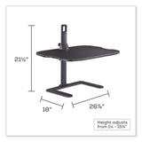 Safco® Stance Height-Adjustable Laptop Stand, 26.9 x 18 x 1.25 to 15.75, Black, Supports 15 lbs, Ships in 1-3 Business Days (SAF2180BL) Each