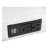 Safco® Soar Electric Desktop Sit/Stand Dual Monitor Arm, For 27" Monitors, White, Supports 10 lbs, Ships in 1-3 Business Days (SAF2193WH) Each