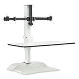 Safco® Soar Electric Desktop Sit/Stand Dual Monitor Arm, For 27" Monitors, White, Supports 10 lbs, Ships in 1-3 Business Days (SAF2193WH) Each