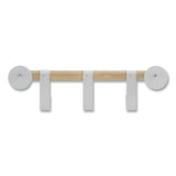 Safco® Resi Coat Wall Rack, 3 Hook, 19.75w x 4.25d x 6h, White, Ships in 1-3 Business Days (SAF4263WH) Each