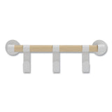 Safco® Resi Coat Wall Rack, 3 Hook, 19.75w x 4.25d x 6h, White, Ships in 1-3 Business Days (SAF4263WH) Each