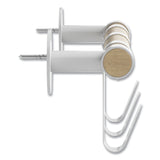 Safco® Resi Coat Wall Rack, 3 Hook, 19.75w x 4.25d x 6h, White, Ships in 1-3 Business Days (SAF4263WH) Each